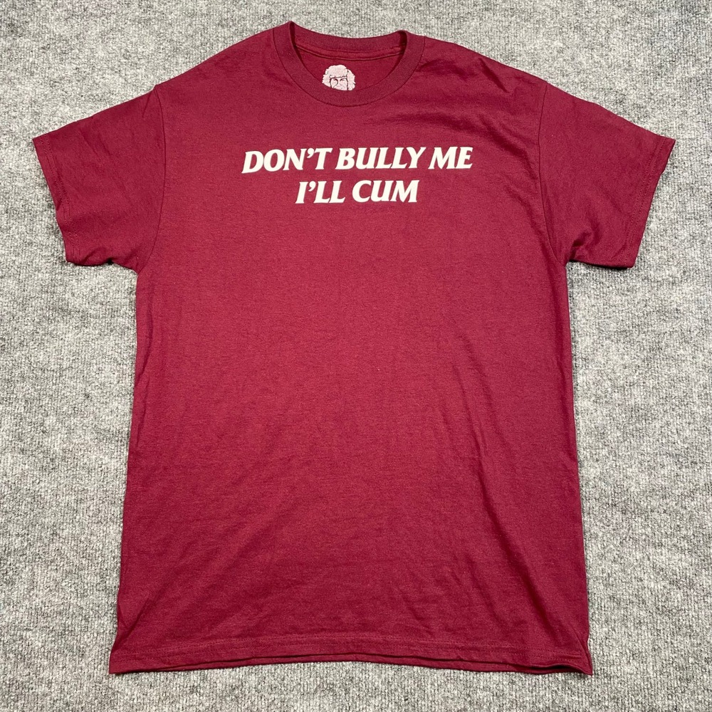 Danny Duncan Mens Maroon Dont Bully Me Ill Cum Graphic T-Shirt Medium